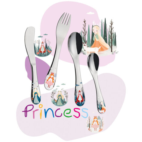 Cilio - Couverts enfants Princesse 4 pièces