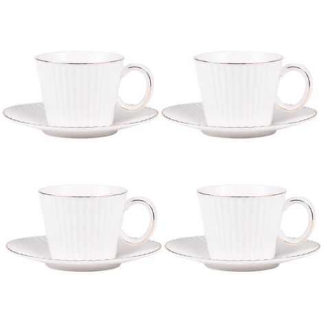 Table Passion - Coffret de 4 tasses à thé avec sous tasses Pure 22 cl (1/3)
