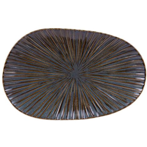 Table Passion - Plat organique Liv bleu 31x20 cm (1/4)