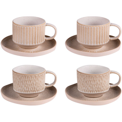 Table Passion - Coffret de 4 tasses avec sous tasses Miyaki 18 cl (1/3)