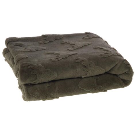 Amadeus - Plaid Cerf kaki 170x130 cm (1/4)