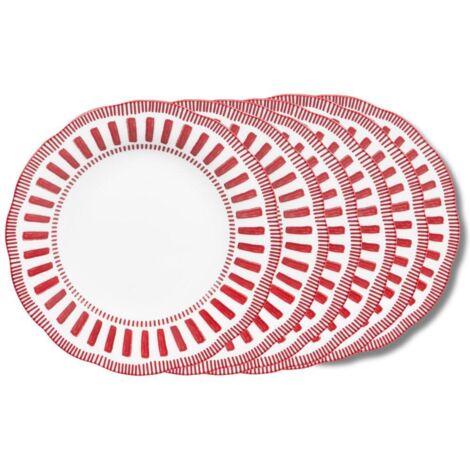 Table Passion - Assiette creuse Napoli rouge 22 cm (lot de 6) (1/3)