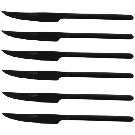 Jean Dubost - Couteaux de table Anuradha noir (lot de 6)