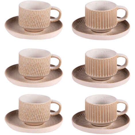 Table Passion - Coffret de 6 tasses à café avec sous tasses Miyaki 9 cl
