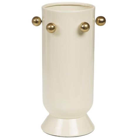 Amadeus - Vase Poésie crème 20 cm en métal (1/2)