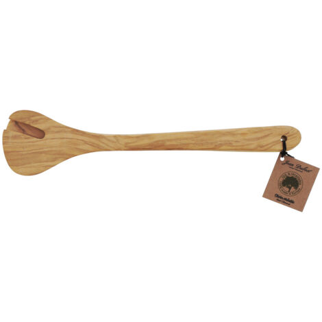 Jean Dubost - Service à salade Gingko en bois d'Olivier 30 cm