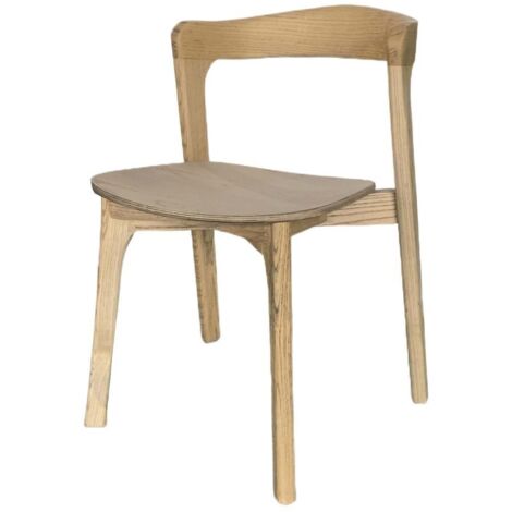 Amadeus - Chaise de salle à manger en bois massif naturel Félix (1/2)