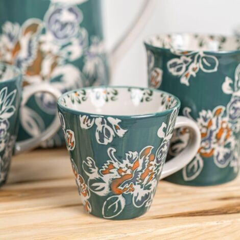 Coffret 6 Tasses Sullivan 17cl - Grès Artisanal Table Passion Multicolore