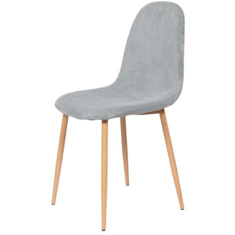 Amadeus - Chaise Scala grise en velour côtelé (lot de 6) (1/4)