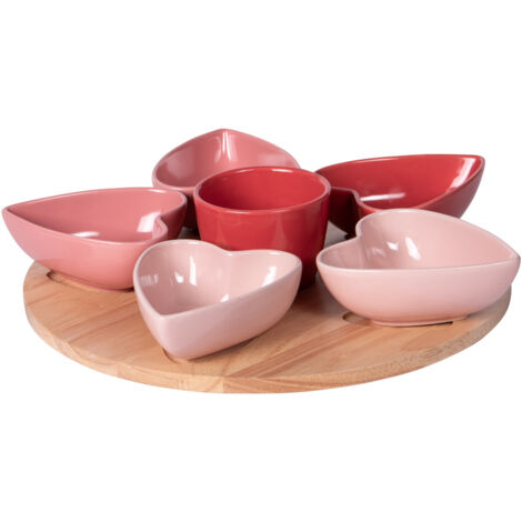 Table Passion - Service apéritif 6 pièces Heart 31,5 cm (1/4)