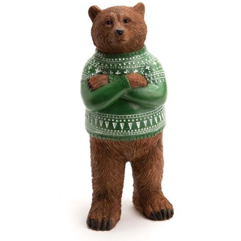 Amadeus - Ours pull Jacquard vert (1/2)
