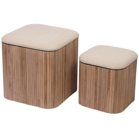 Amadeus - Set de 2 tabourets carrés (1/3)