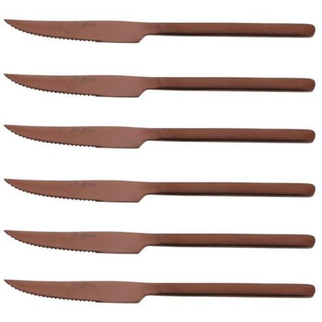 Jean Dubost - Couteaux de table Anuradha cuivre (lot de 6)