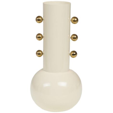 Amadeus - Vase Poésie crème 22 cm en métal (1/2)
