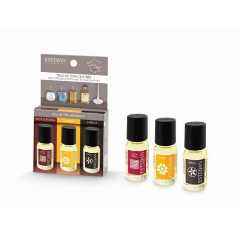 Esteban - Coffret trio concentrés Teck et Tonka - Ambre - Néroli