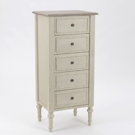 Amadeus - Chiffonnier 5 tiroirs en bois mindi H110 cm Légende (1/9)