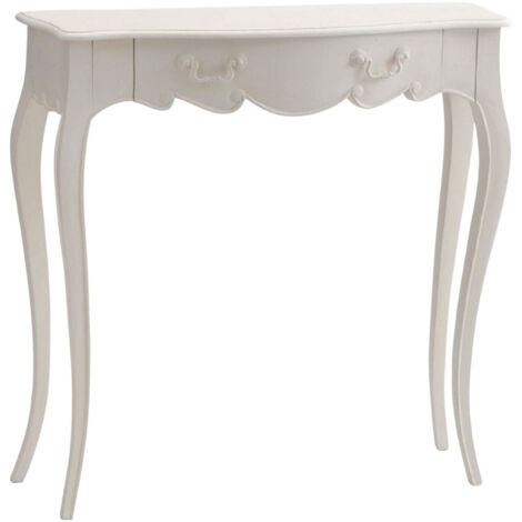 Amadeus - Petite console blanc cassé Apolline 80x25 Acajou (1/3)