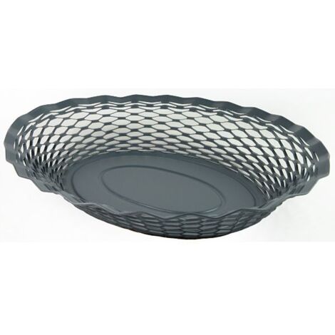 ROGER ORFEVRE - VINTAGE CORBEILLE PAIN OVALE GRIS GIVRE 25x18 CM
