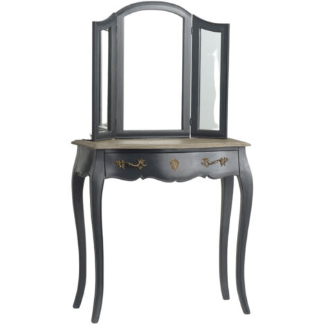 Amadeus - Coiffeuse gris anthracite 1 tiroir Murano (1/4)
