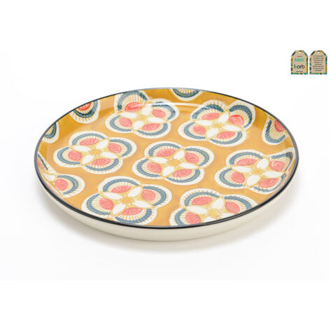 Amadeus - Assiette dessert  Imany jaune 21 cm - 5 dont 1 offerte (lot de 6)