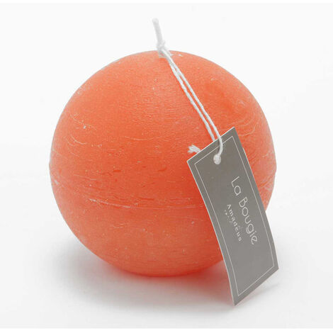 Amadeus - Bougie grande sphère 8 cm orange (lot de 6) (1/2)