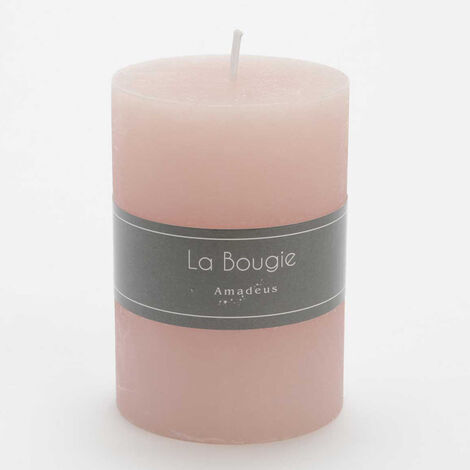Amadeus - Bougie petit Cylindre 7 x 10 cm rose (lot de 6) (1/2)