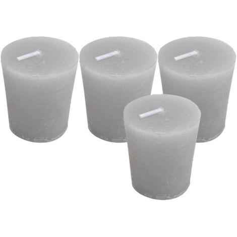 Amadeus - Lot de 4 bougies Votive 4,6 x 5,1 cm gris (1/3)