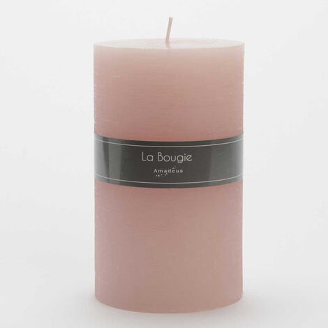 Amadeus - Bougie maxi cylindre rose 17 X 10 cm (lot de 6) (1/2)