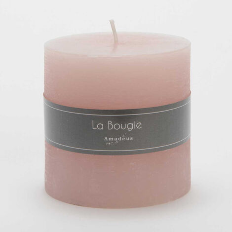 Amadeus - Bougie gros cylindre rose 10 X 10 cm (lot de 6) (1/2)