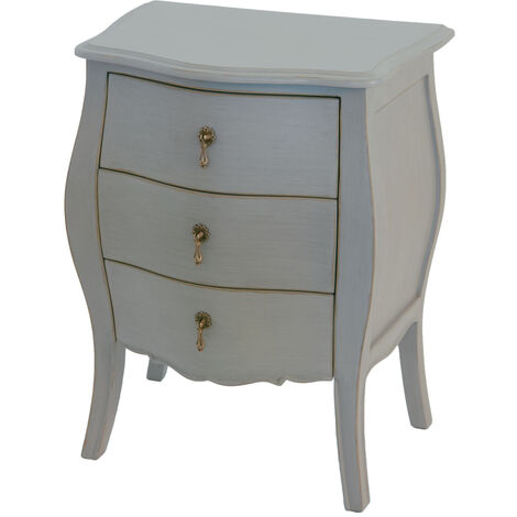 Chevet 3 tiroirs 50x35x65 cm beige - CHARMY BEIGE (1/3)
