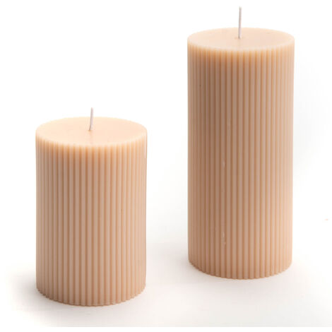 Amadeus - Bougie Strie Grand modèle nude (lot de 6)