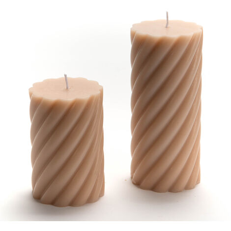 Amadeus - Bougie Torsade Grand modèle nude (lot de 6)