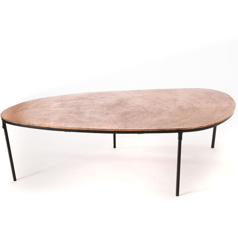 Amadeus - Table basse galet en cuivre oxydé L138 cm (1/3)