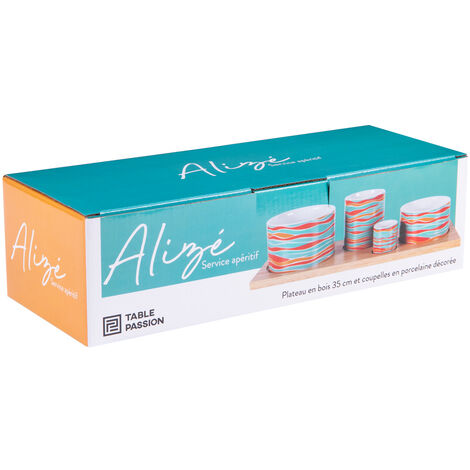 Service Apéritif 6 Pièces Elyas - Porcelaine 31 Cm - Table Passion