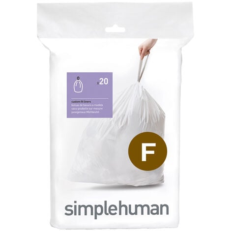 Simplehuman Pack de 20 sacs poubelle 25 30L code F