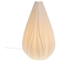 Lampe à poser en porcelaine blanche 31 cm – Base E14 pour ampoule LED 8W – Éclairage doux et décoratif – Amadeus