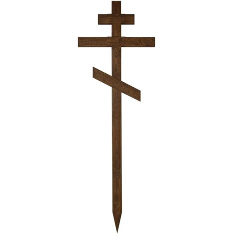 Croix orthodoxe en bois pour tombe – croix funéraire de cimetière