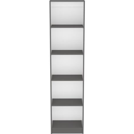 Librería Home Xs con estantes de 5 niveles y diseño delgado (1/5)