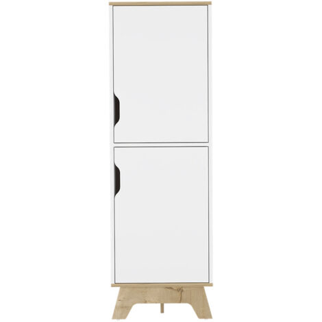 Mueble auxiliar de cociona alto Pamplona con 4 estantes y 2 puertas