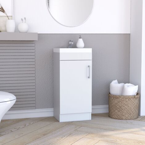 Mueble de Baño Madrid con 1 puerta y almacenamiento inferior , blanco , 83 cm X 40 cm X 33 cm