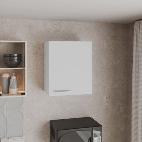 Armario Manchester en melamina con 2 estantes y 1 puerta , blanco , 60 cm X 50 cm X 33.5 cm (1/5)