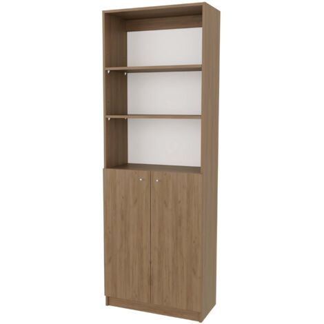 HAZEL Librería Alta con Puertas y Estantes para Almacenamiento Funcional (1/5)