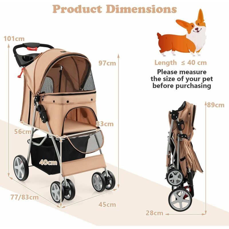 Four paws 2024 dog stroller