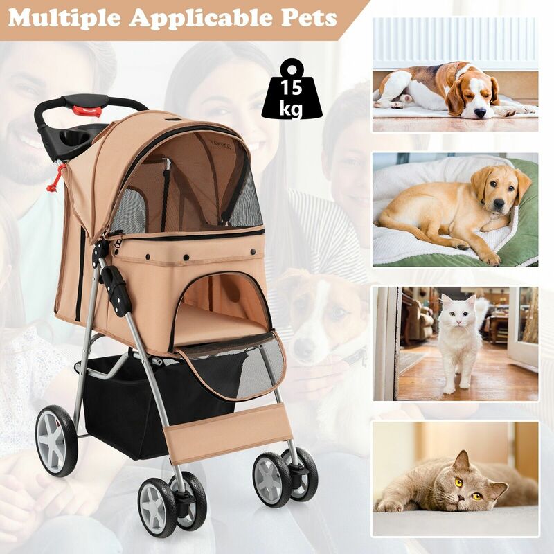 Enclosed hotsell pet stroller