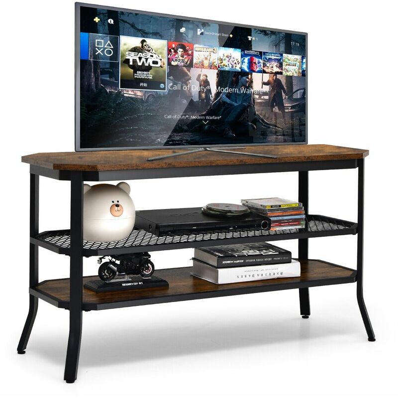 Rustic industrial deals tv console