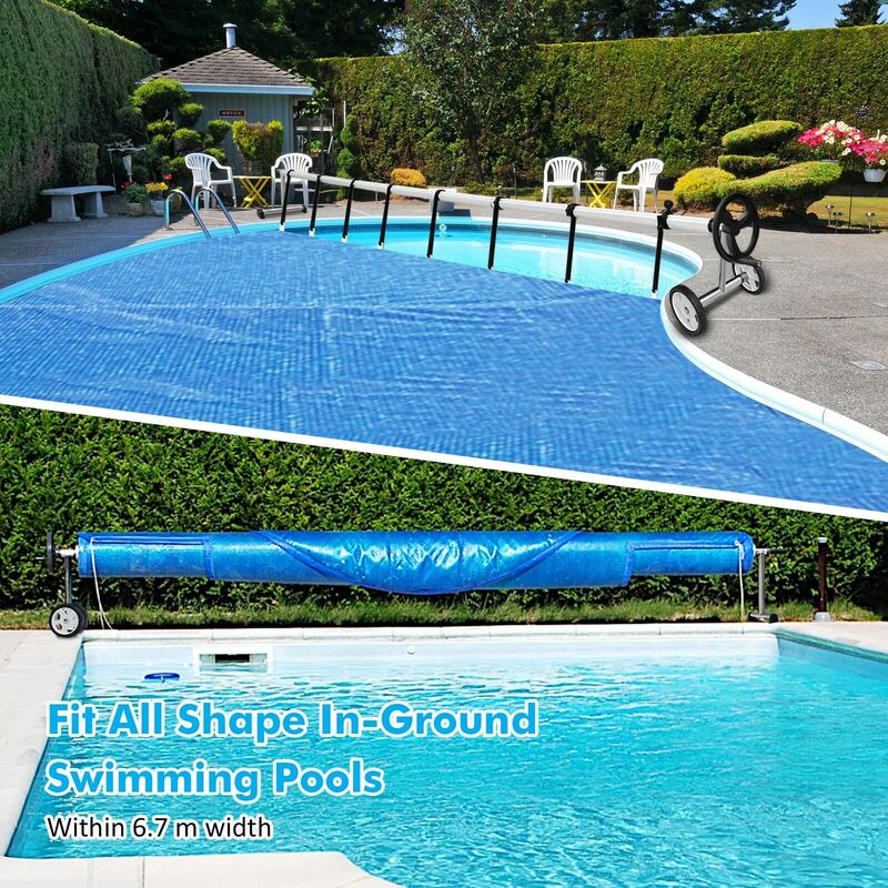 VEVOR VEVOR Pool Cover Reel, Aluminum Solar Cover Reel 14 ft