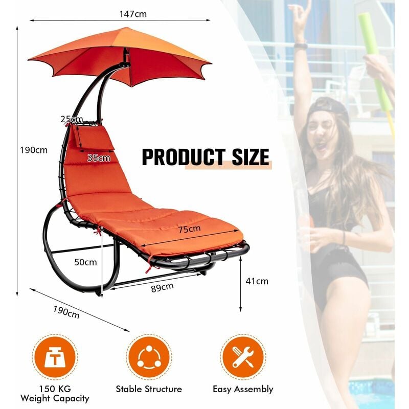 Belleze hanging chaise cheap lounger