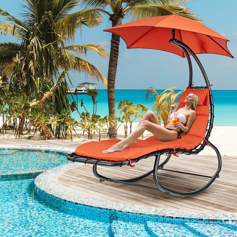 Hanging chaise lounger online replacement canopy