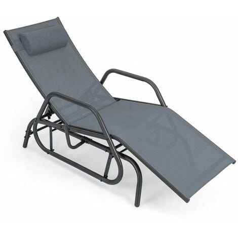 Metal reclining online patio chair