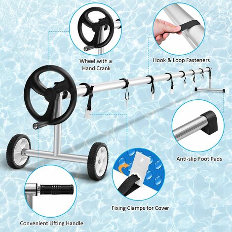 6.7 m Adjustable Above Ground Pool Solar Cover Reel Pool Cover